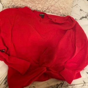 small pink/red express sweater